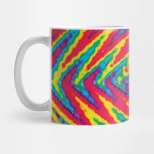 Dimond Pattern Rainbow Tie Dye Mug